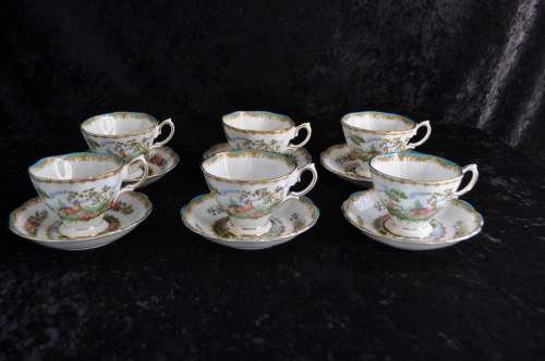Royal Albert "Chelsea Bird" 6 x Duo's Boxed.