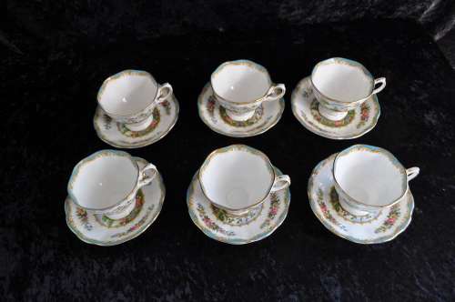 Royal Albert "Chelsea Bird" 6 x Duo's Boxed.