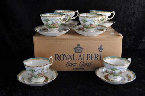 Royal Albert "Chelsea Bird" 6 x Duo's Boxed.