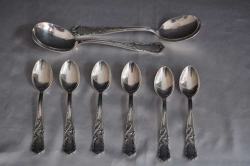 Soligen Schaso 100 Vintage Silver Plated Rostfrei 44 Piece Cutlery Set (Germany)