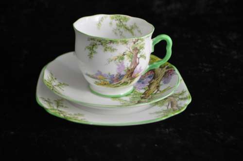 Royal Albert Crown China "Greenwood Tree" Trio