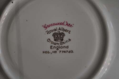 Royal Albert Crown China "Greenwood Tree" Trio
