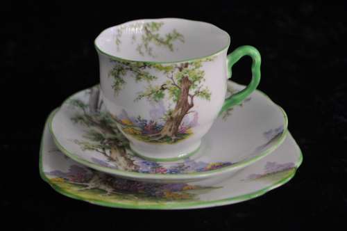 Royal Albert Crwon China "Greenwood Tree" Trio