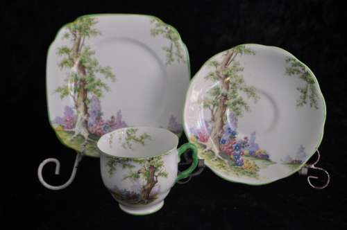 Royal Albert Crwon China "Greenwood Tree" Trio