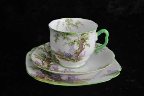 Royal Albert Crown China "Greenwood Tree" Trio