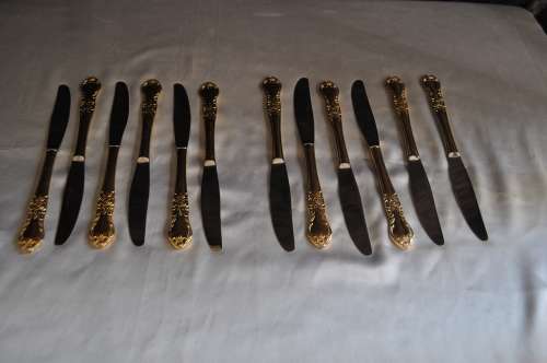 44 Piece 24K Gold Plated Cutlery Set Made in Japan.