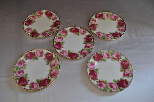 Royal Albert "Old English Rose" 5 x Cake Plates