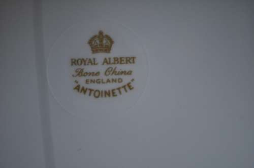 Royal Albert "Antoinette" Cake Plate, Milk & Sugar.