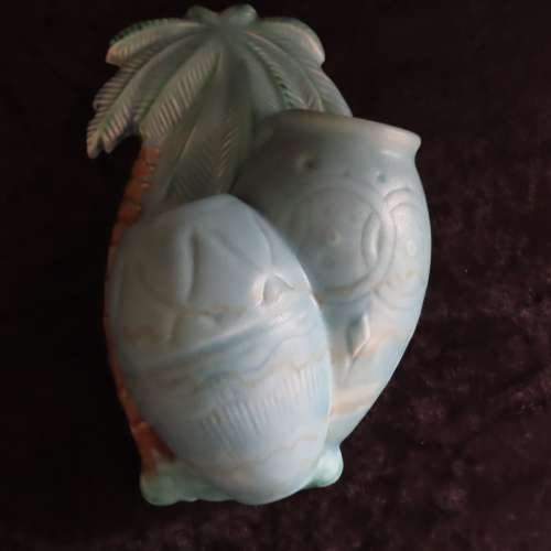 Beswick Palm Tree & Congas Wall Pockets/Vases # 1063.