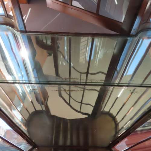 Imbuia Ball & Claw Gable Top Display Cabinet --  Collection Only!!!