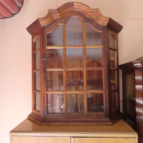 Fechter's Knysa Blackwood Gable Top Wall Mounted Display Cabinet  -  Collection Only!!