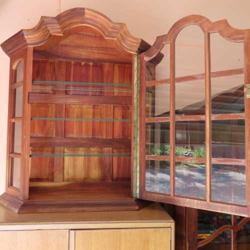 Fechter's Knysa Blackwood Gable Top Wall Mounted Display Cabinet  -  Collection Only!!