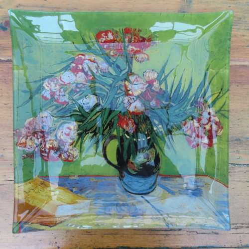 Flower Impressionist Square Plate
