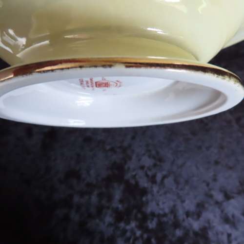 Maling Pottery Yellow Lustre Ware "Rosalind" Pattern 1930's Fruit Bowl # 6546