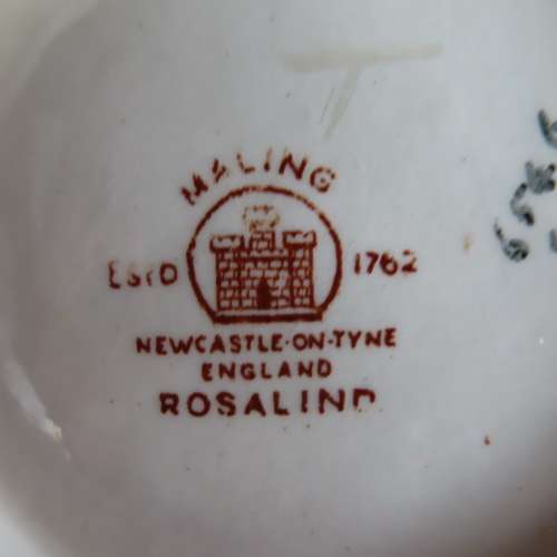Maling Pottery Yellow Lustre Ware "Rosalind" Pattern 1930's Fruit Bowl # 6546