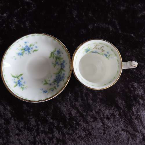 Royal Albert Flower Of The Month Miniature July `Forget-Me-Not` Duo