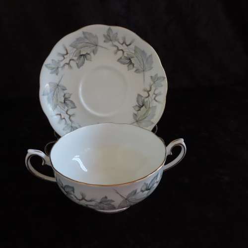 Royal Albert "Silver Maple" Soup Coup & Saucer.