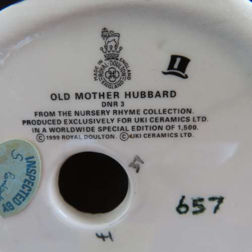 Royal Doulton Figurine `Old Mother Hubbard` From The Nursery Rhyme Collection #657/1500