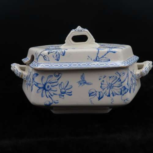 Wedgwood Clematis 19th Century Soup/Gravy Lidded Dishes