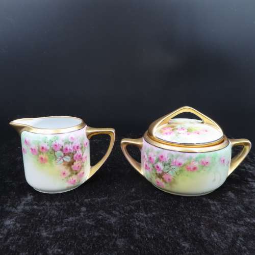 Hutchenreuter Bavaria 21 Piece  Hand Painted Tea Set.