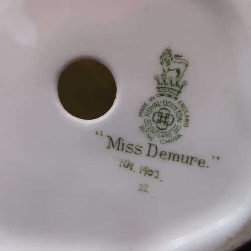 Royal Doulton Figurine `Miss Demure` HN 1402.