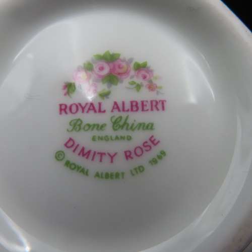Royal Albert Dimity Rose Coffee Creamer & Sugar Bowl