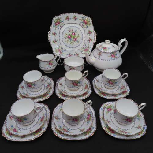 Royal Albert Petit Point 22 Piece Tea Set.