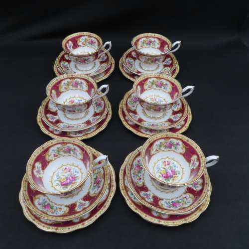 Royal Albert `Lady Hamilton` Tea Trio`s x 6