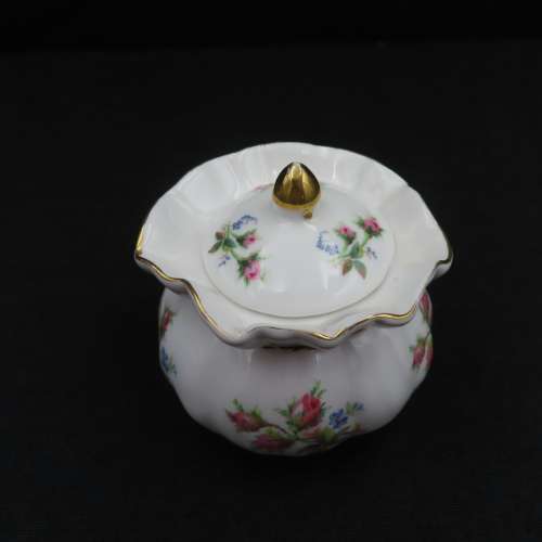 Royal Albert Moss Rose Dorothy Bag Trinket Lidded Dish