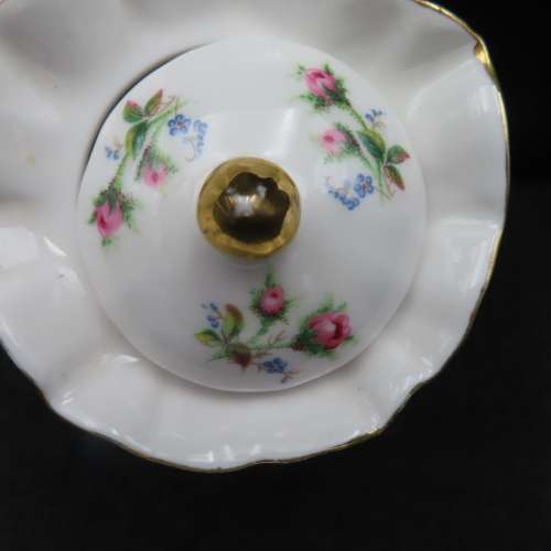 Royal Albert Moss Rose Dorothy Bag Trinket Lidded Dish