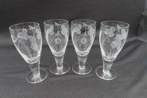 Stuart Crystal Wine Glasses x 4