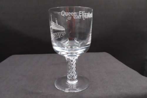 Stuart Crystal Goblet - Limited Edition - Cunard - Queen Elizabeth 2nd - January 1969 No 448