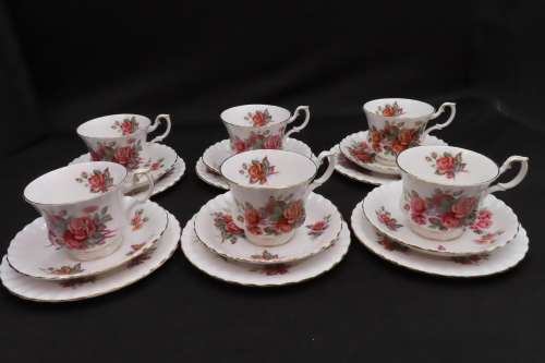 Royal Albert Centennial Rose 21 Piece Tea Set.