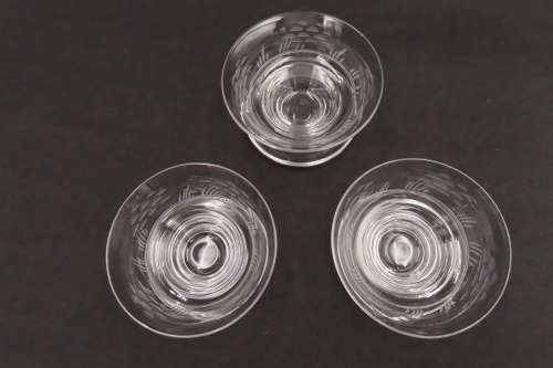 Stuart Crystal Dessert Bowls x 3