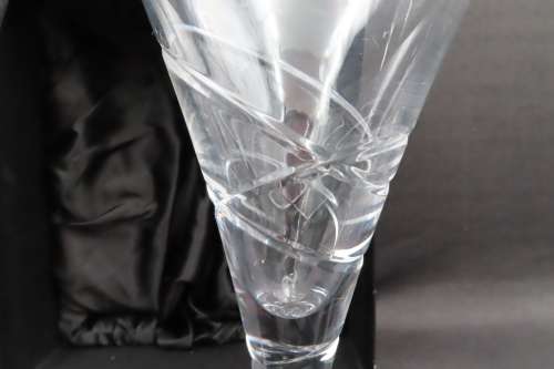 Royal Doulton Crystal Boxed Saturn Goblet x 4