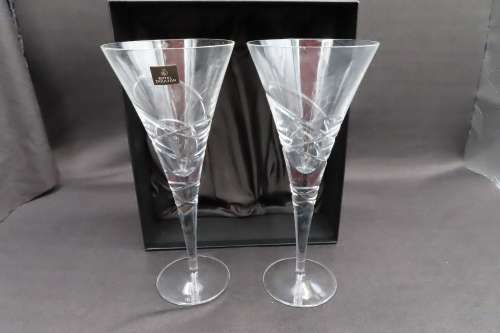 Royal Doulton Crystal Boxed Saturn Goblet x 4