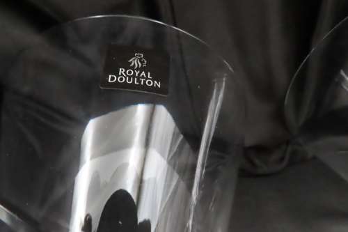 Royal Doulton Crystal Boxed Saturn Goblet x 4