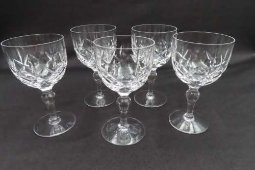 Stuart Crystal Wine Glasses x 5