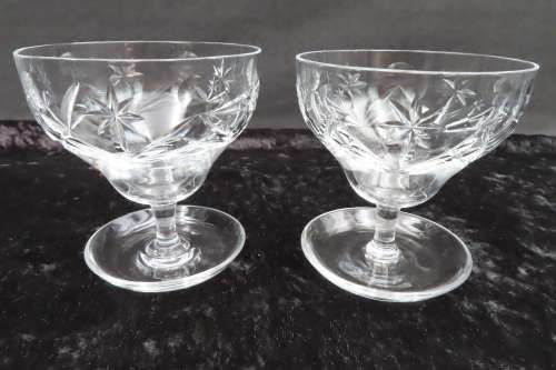 Webb Corbett Crystal Glasses x 2