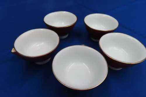 Japanese Whistling Bird Sake Decanter & 5 Cups.
