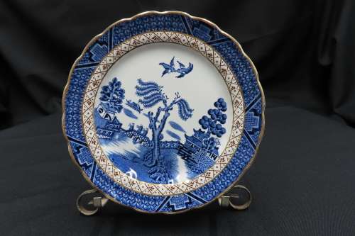 Booths Real Old Willow Cake Plates x 3 (A8025)