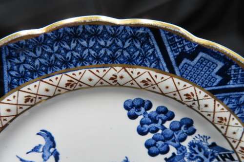 Booths Real Old Willow Cake Plates x 3 (A8025)