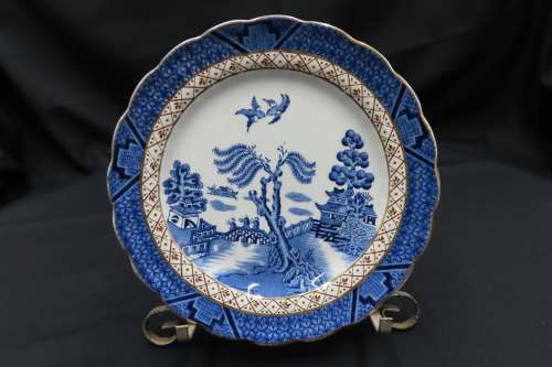 Booths Real Old Willow Cake Plates x 3 (A8025)