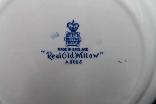 Booths Real Old Willow Cake Plates x 3 (A8025)