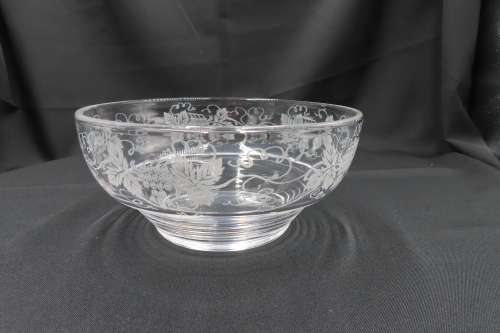 Stuart Crystal Vintage Fruit/Salad Bowl Grapevine Pattern.