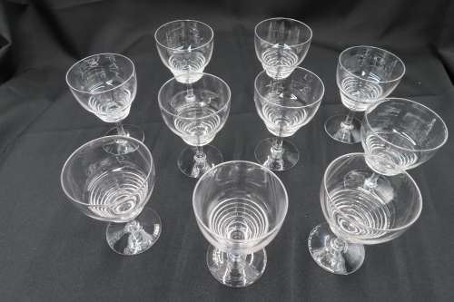Stuart Crystal Vintage Small Wine Glasses x 10