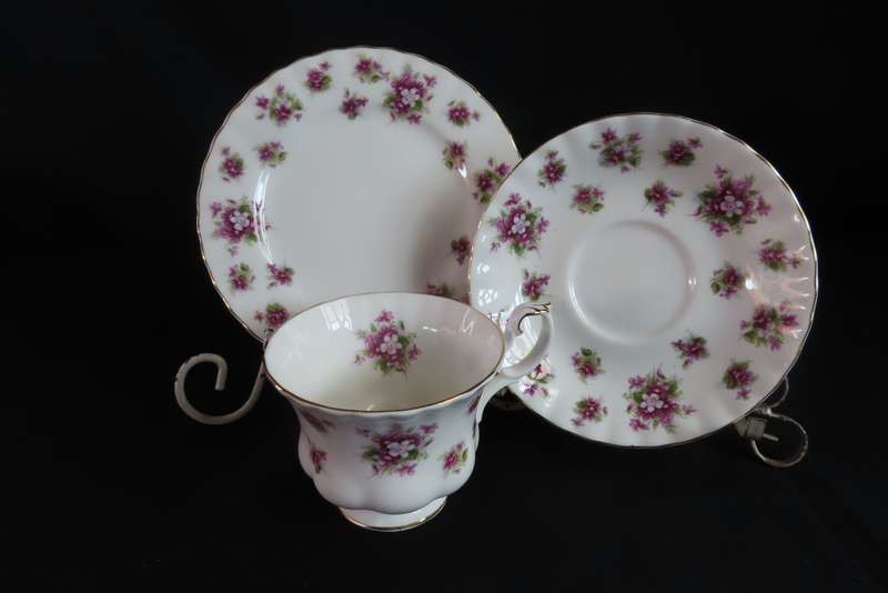 Royal Albert Sweet Violets Tea Trio
