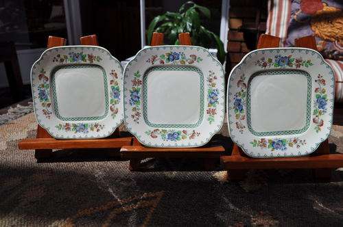 3 Copeland Spode side plates "Royal Jasmine" England Strathmere
