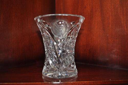 Rose Cut Crystal Vase
