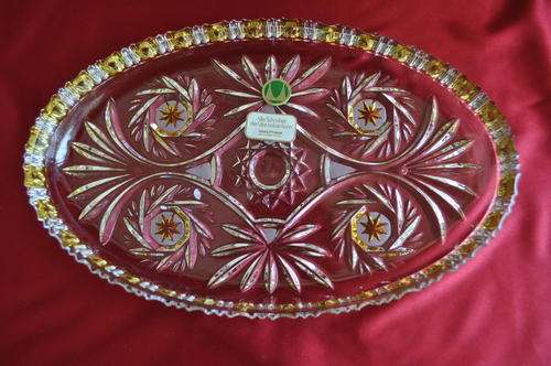 Large Walther Crystal  Oval Dish